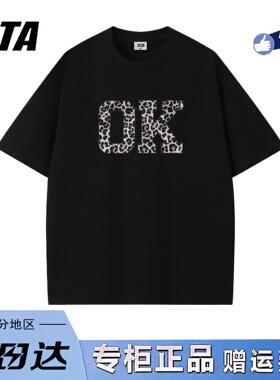 STA旗舰店美式潮牌小众设计感印花短袖男女复古高街纯棉黑色t恤