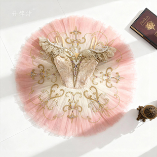 【丹律诗】高端定制渐变色芭蕾舞tutu裙睡美人奥罗拉公主比赛服