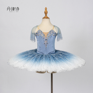 天鹅湖蓝鸟变奏儿童比赛演出服芭蕾舞TUTU裙 定制分体式 丹律诗