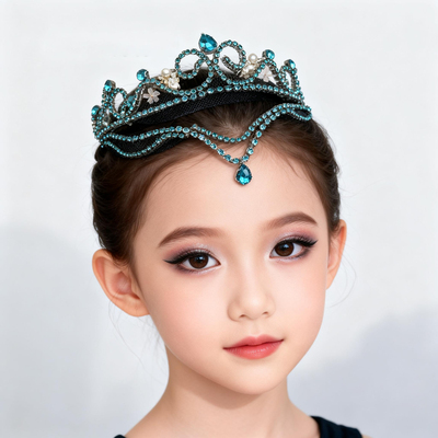 丹律诗成人蓝鸟变奏蓝色芭蕾舞蹈tutu突突裙专用头饰配件皇冠儿童