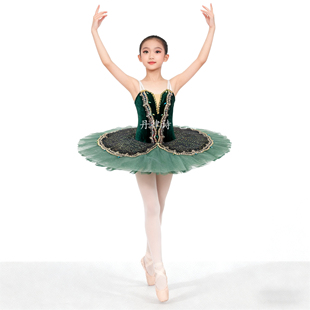 【丹律诗】简易款墨绿色艾斯米拉达芭蕾裙儿童比赛服芭蕾舞tutu裙