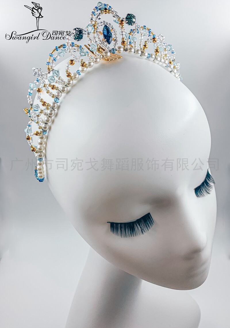 司宛戈出品芭蕾剧目头饰蓝鸟魔符女变奏tutu裙皇冠演出表演
