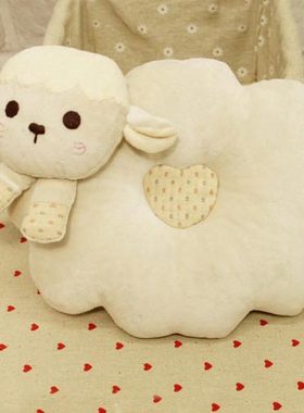 手工布艺diy 妈妈礼物 免裁剪 婴儿小羊毛巾布定型枕材料包非成品