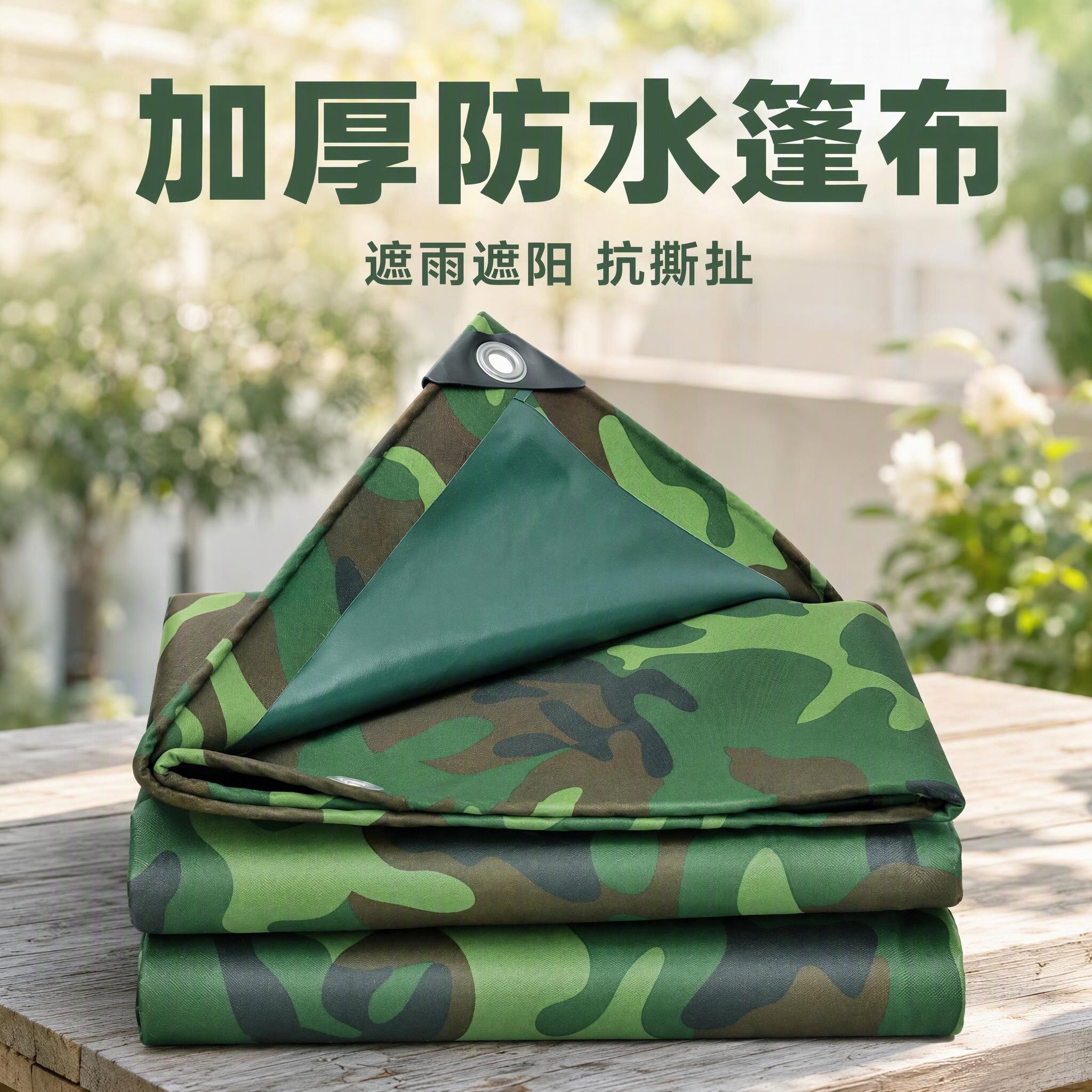 遮阳布防水布帆布隔热户外防雨布篷布防水防晒加厚迷彩苫帐篷雨布
