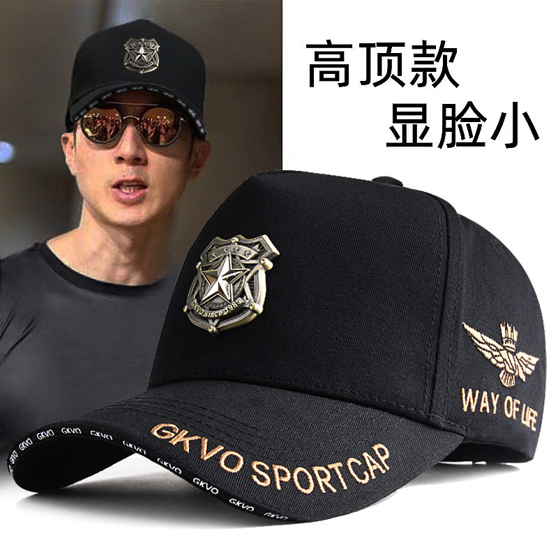 棒球帽户外男四季金属贴标大头围图片