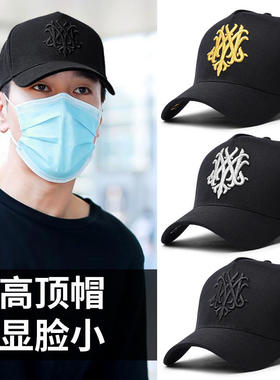 大头围棒球帽男女刺绣高顶时尚