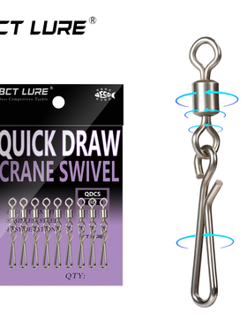 BCT LURE进口海钓路亚快挂子线夹美式转环不锈钢别针连接器8字环