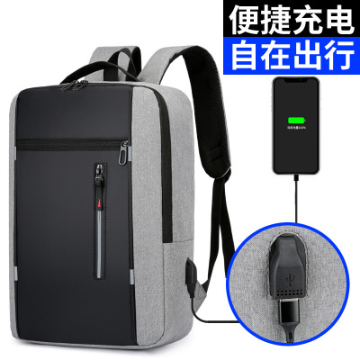 Waterproof Business Backpack Men USB School Backpacks 15.6 I