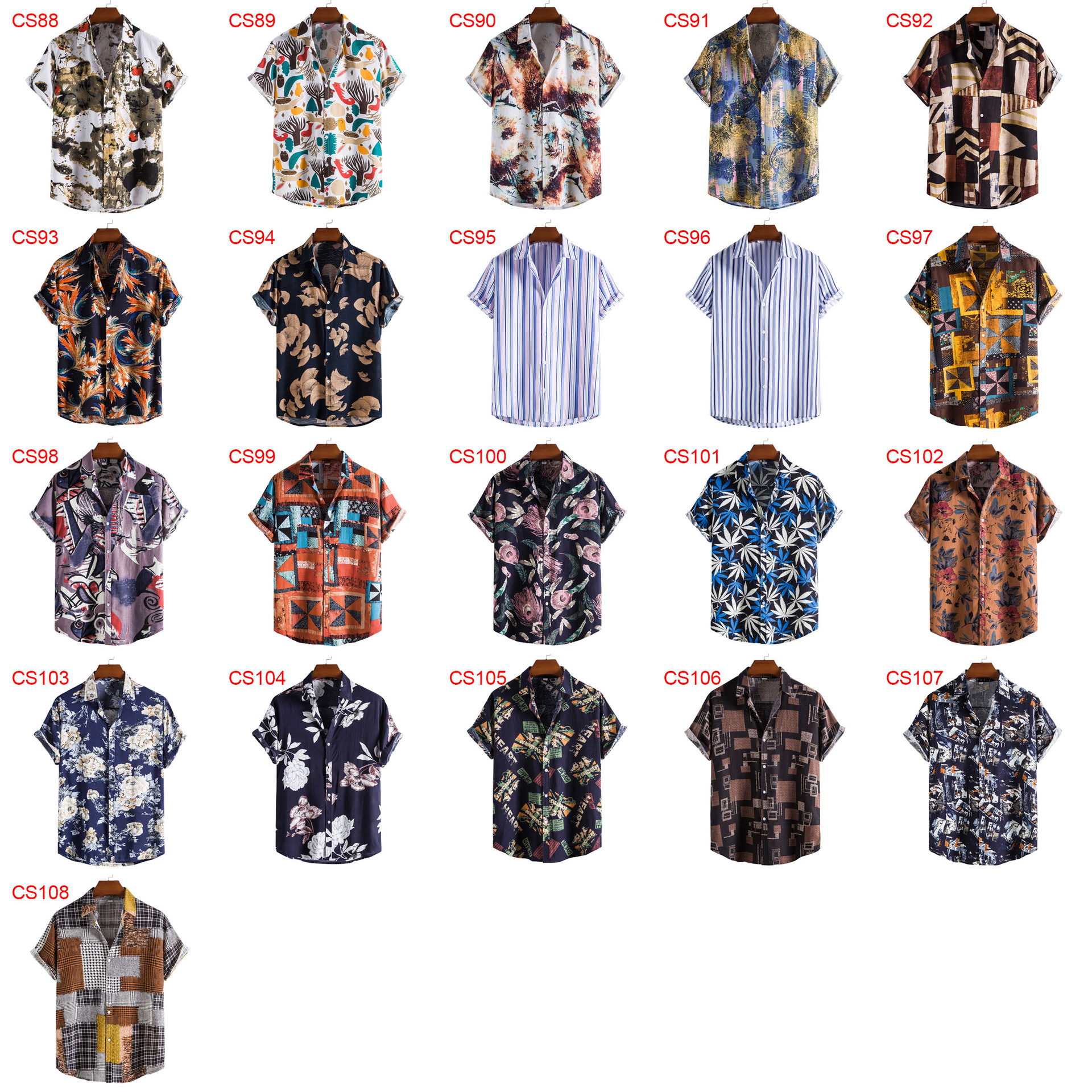 Mens Summer Beach Hawaiian Shirt Floral Shirts Men Casual Ho