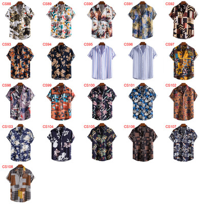 Mens Summer Beach Hawaiian Shirt Floral Shirts Men Casual Ho