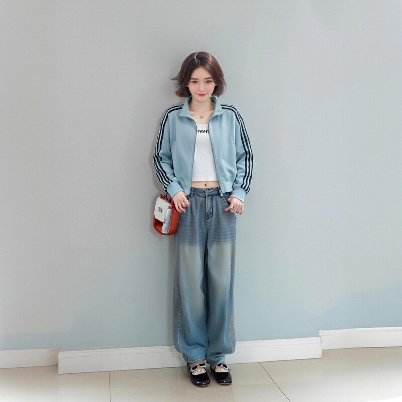 春季短外套女宽松小个子2025新款学生运动时尚百搭刺绣洋气上衣女