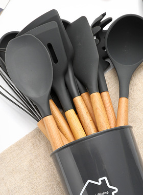 食品级耐高温不粘锅硅胶铲炒勺专用家用炒菜铲子煎铲汤勺厨具套装