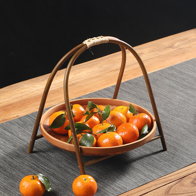 提篮手工编织仿古做旧