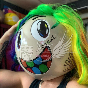 Marshmello百大Dj头套发光头套头盔mc夜店派对头套音乐节气氛头套