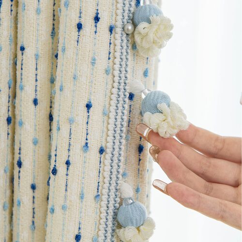 新款窗帘花边辅料高端法式流苏棉吊穗家居装饰配件手工