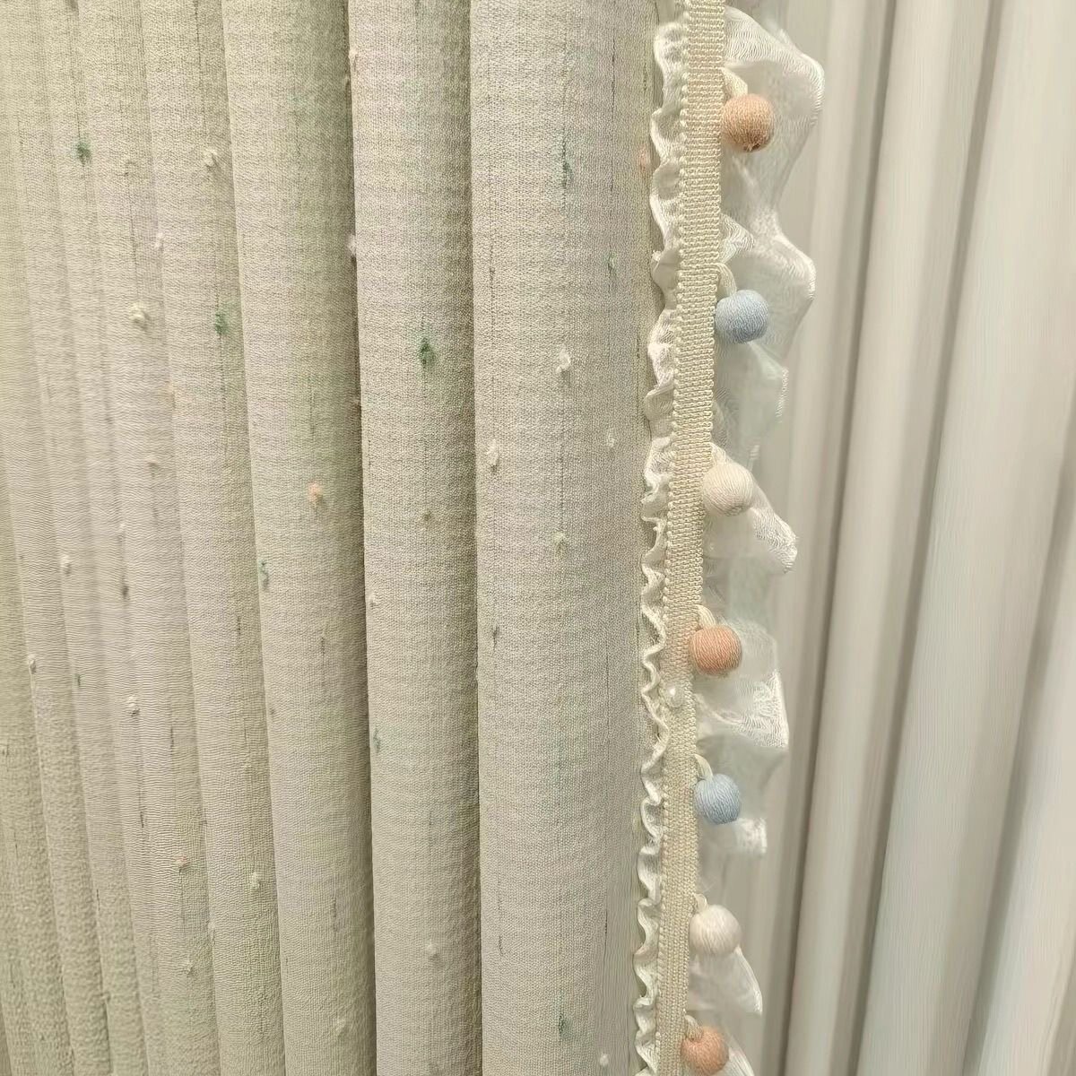 新款窗帘花边手工编织多色木珠花边沙发抱枕服装辅料装饰