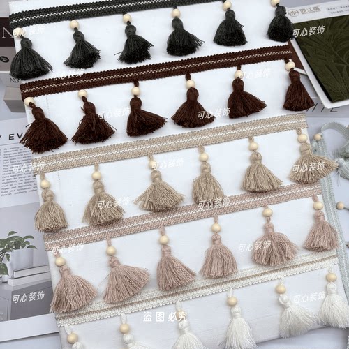 新款窗帘花边法式复古风流苏吊穗