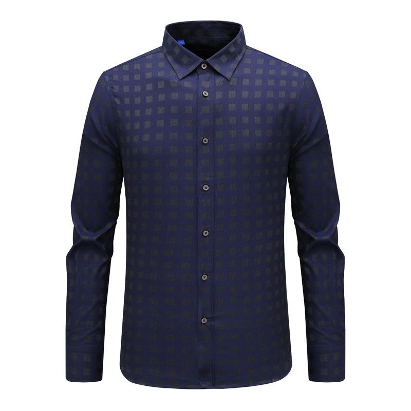 KL108凯LAI换季断码清仓秋季男士73.5％棉灰蓝格商务休闲长袖衬衫,男装,衬衫,淘宝优惠券,粉丝福利购,淘宝优惠卷