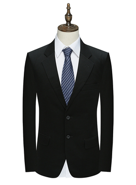MY334美断码清仓春秋款男士商务正装百搭黑色羊毛两粒扣西服外套