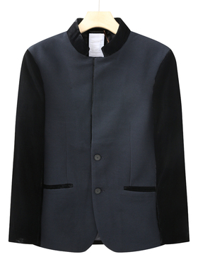 CA327 卡换季断码清仓春秋款中年男士时尚拼接袖立领休闲夹克外套