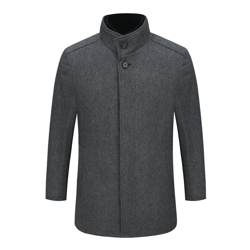 立领兔毛皮内胆羊毛羊绒毛呢大衣