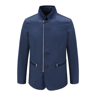 简约休闲立领百搭深蓝色夹克衫 AB529邦纳换季 男士 清仓春秋款 断码