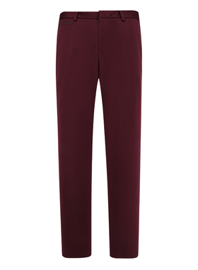 SA13萨BA蒂N断码清仓春秋款男士时尚休闲暗红色舒适弹力直筒长裤