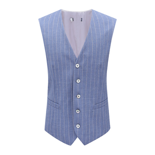 商务绅士绵羊毛桑蚕丝混纺休闲西装 时尚 马甲 清仓男士 F4029鸟断码