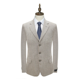 三粒扣无开衩羊毛西装 商务正装 外套 清仓春秋中年男士 PL270皮断码