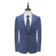 商务正装 男士 蓝色格子98.4％绵羊毛单西服 清仓春秋款 B1660鸟断码