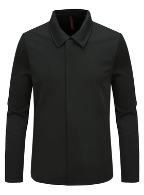 SL107仕东断码清仓春秋薄款中年男士简约百搭黑色翻领休闲夹克衫