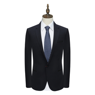职业正装 男士 深蓝色一粒扣后中开衩西服 清仓春秋款 AB1216邦纳断码