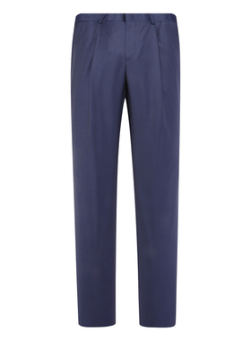 SA31萨BA蒂N断码清仓男士98.3％羊毛深蓝色意大利面料直筒单西裤