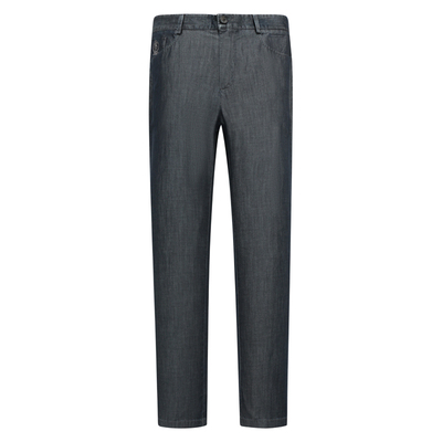 宽松直筒百搭深灰色牛仔裤