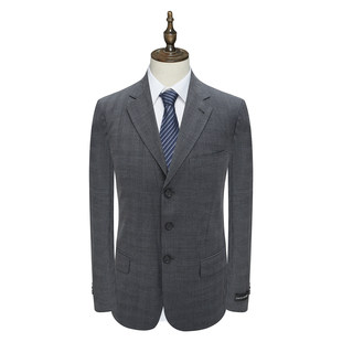 PL5皮断码清仓春秋款男士职业装羊毛意大利面料三粒扣灰色单西装