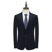 MY318美断码 西服 商务绅士百搭深蓝色高支羊毛正装 清仓春秋款 男士
