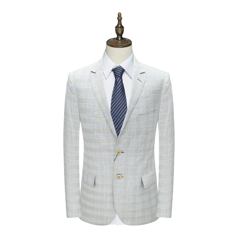 羊毛混纺意大利面料两粒扣西服