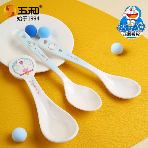 五和哆啦A梦宝宝吃饭儿童辅食勺