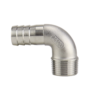 不锈钢外丝弯头宝塔皮接 外螺纹软管接头 竹节头DN10 15 20 25