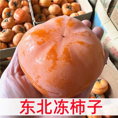 东北冻柿子4斤新鲜冷冻