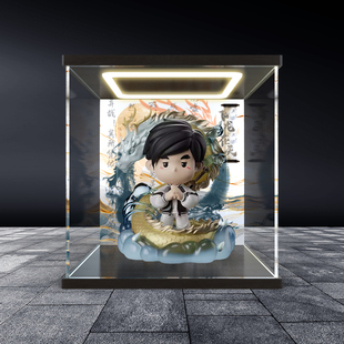 适用周杰伦上海演唱会飞龙在天同款手办咪咕周同学Q版灯光展示盒