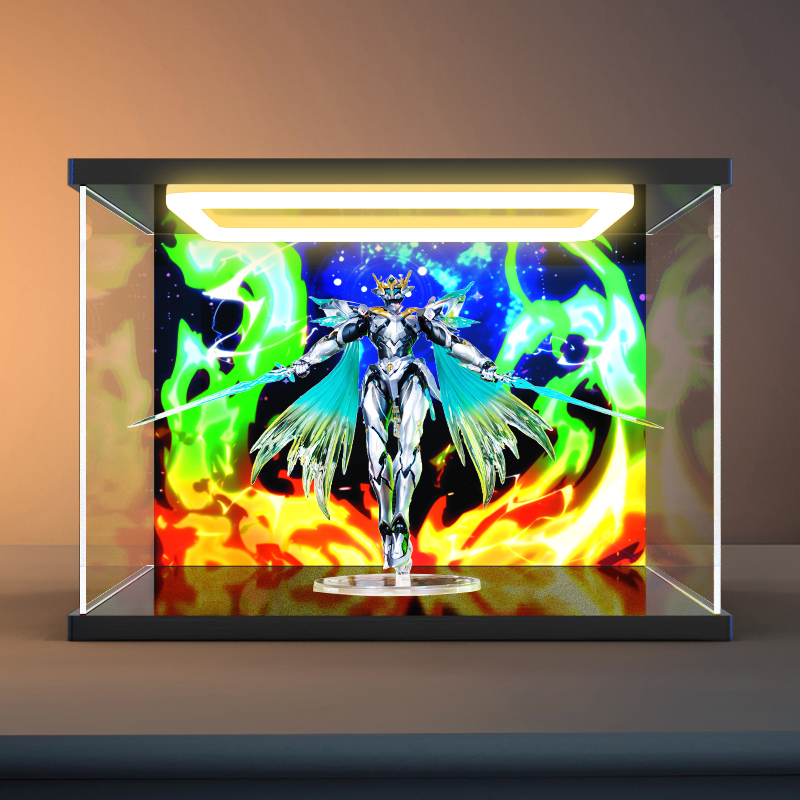 回型灯展示盒适用 S.H.Figuarts 萨姆 手办模型潮玩亚克力防尘罩