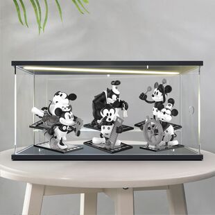 适用POPMART泡泡玛特迪士尼威利号汽船系列手办盲盒亚克力防尘柜