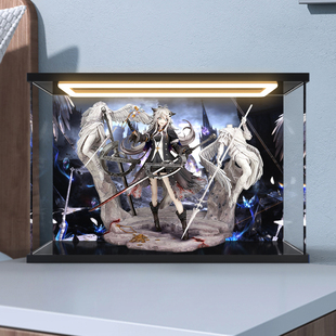 适用明日方舟 拉普兰德 典雅噩兆手办潮玩模型亚克力灯光款展示盒