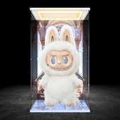 适用泡泡玛特 ZIMOMO天使ANGEL CLOUDS搪胶公仔回型灯展示盒