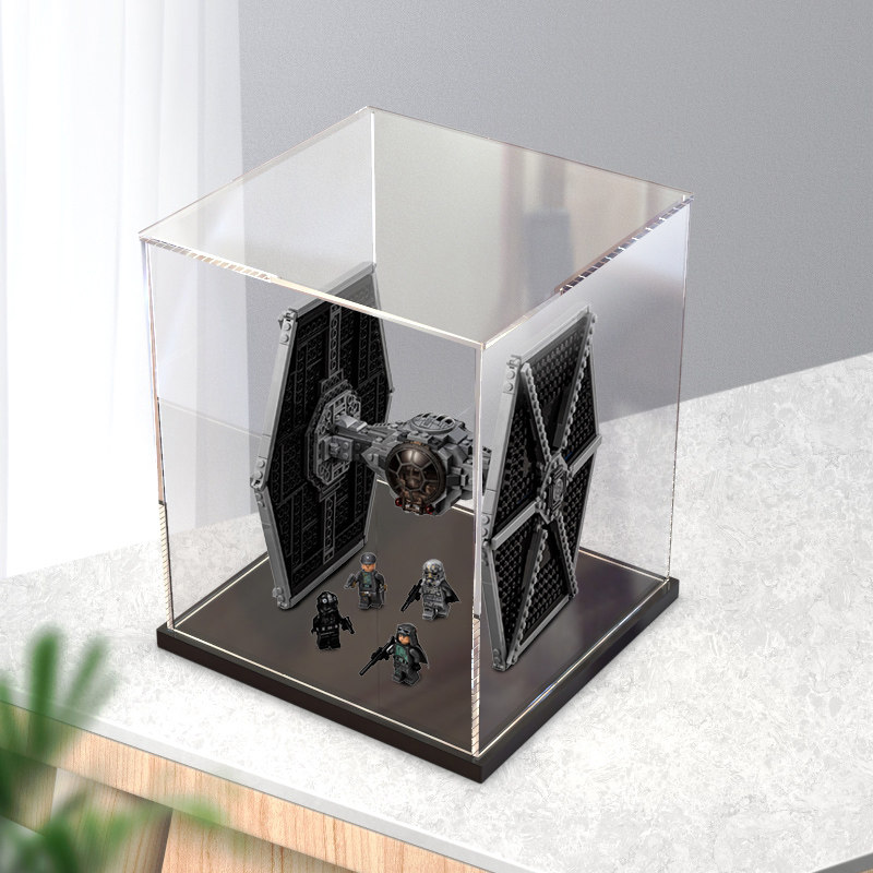 亚克力防尘盒适用乐高75211 星球大战帝国钛战机展示模型玩具透明