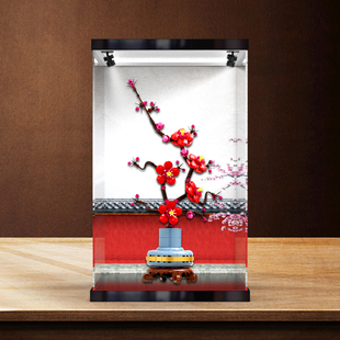 透明手办收纳盒模型罩防尘盒 适用高乐傲骨梅花亚克力展示盒10369