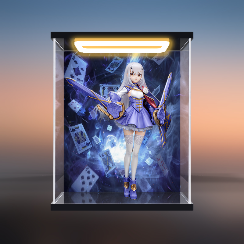适用QuesQ命运冠位指定枪兵梅柳齐娜 手办亚克力灯光透明展示盒