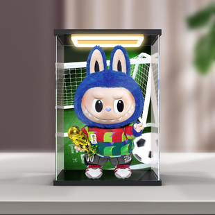 川帝适用泡泡玛特拉布布 × FIFA足球世界杯搪胶公仔回灯展示柜