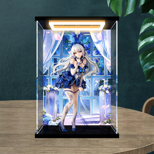 川帝适用Vibrastar 紫音 蓝蝶 手办模型摆件回型灯亚克力展示盒